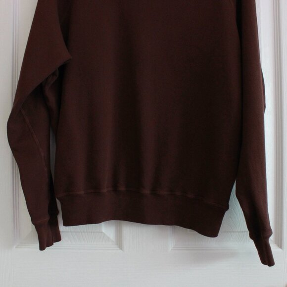 THE GREAT. The College Sweatshirt in Driftwood Chocolate Brown - Picture 10 of 11